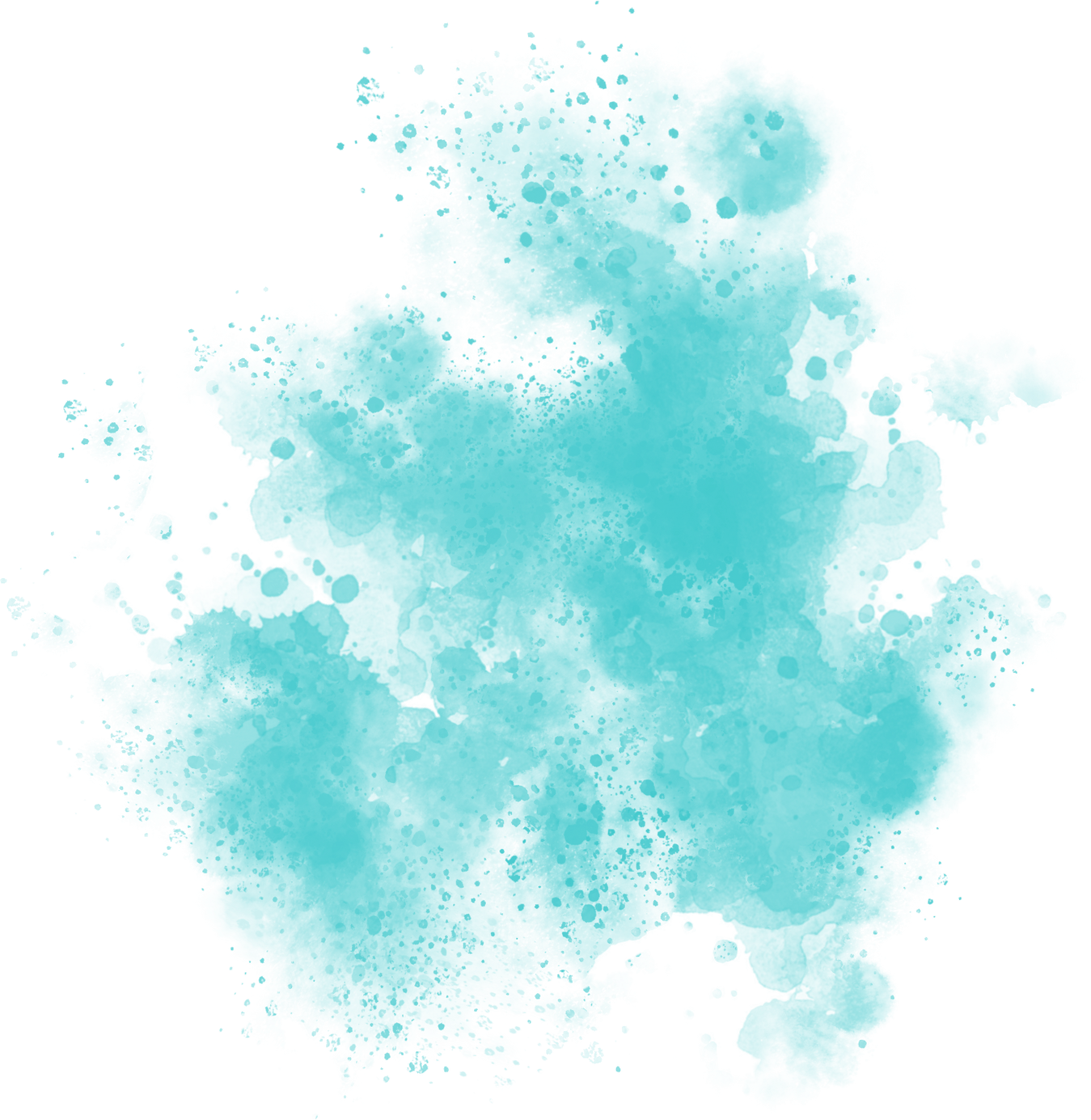 Teal Watercolor Splotch